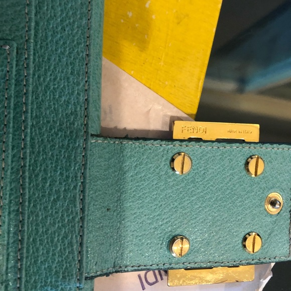 FENDI WALLET VINTAGE TURQUOISE Leather - Picture 7 of 9